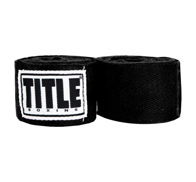 Бинти для боксу TITLE Boxing Traditional Weave 180" Black (4.5м.) Бинти для боксу TITLE Boxing Traditional Weave 180" Black (4.5м.)