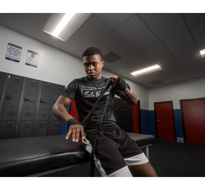 Бинти для боксу TITLE Boxing Traditional Weave 180" Black (4.5м.)