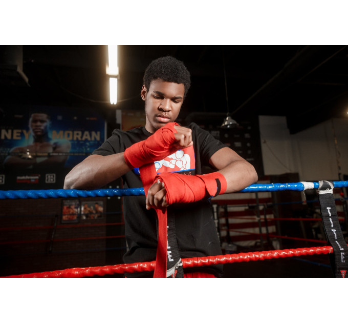 Бинти для боксу TITLE Boxing Traditional Weave 180" Red (4.5м.)