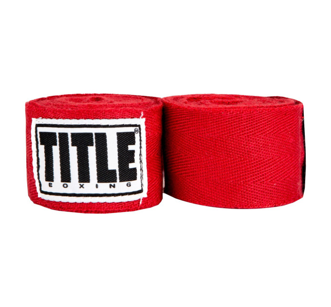 Бинти для боксу TITLE Boxing Traditional Weave 180" Red (4.5м.) Бинти для боксу TITLE Boxing Traditional Weave 180" Red (4.5м.)