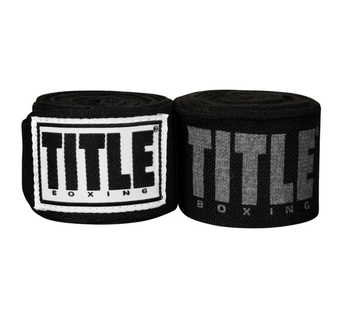 Бинти для боксу TITLE Boxing Power-Flex Elite 180" Black (4.5м.)