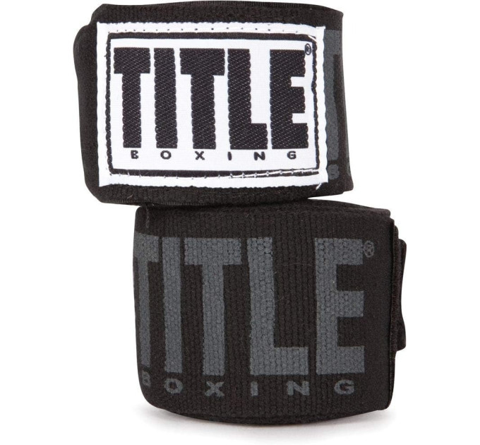 Бинти для боксу TITLE Boxing Power-Flex Elite 180" Black (4.5м.)
