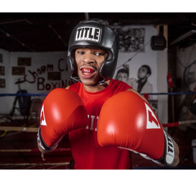 Капа TITLE Boxing Gel Triple-Shox 2.0 доросла (вік 11+) Red/Black