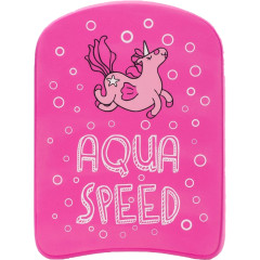 Дошка для плавання Aqua Speed KIDDIE Kickboard Unicorn 6896 (186-unicorn) 31 x 23 x 2.4 см Рожевий (5908217668967)