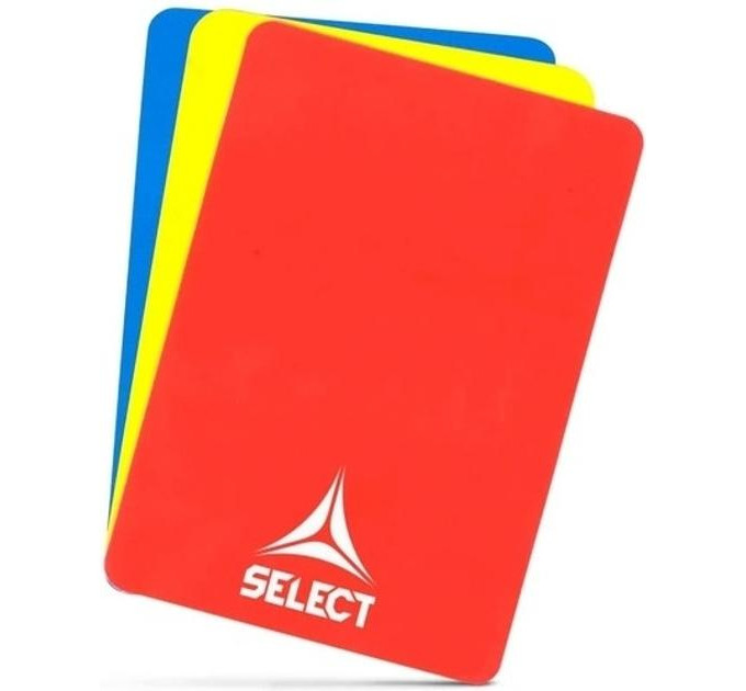 Картки арбітра Select Referee cards v24 (набір 3шт) Червоний, Жовтий, Синій 12х9 см (749092-003)
