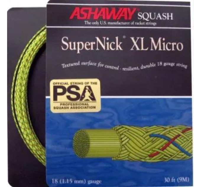 Струна Ashaway Super Nick XL Micro 1.15 yellow (Super Nick XL yellow)