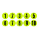 Набір плоских фішок з цифрами Meta Flat Number Marker Set of 10 зелений Уні 12,5 см 2002005004