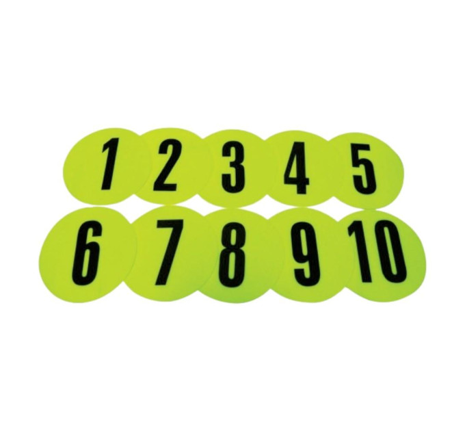 Набір плоских фішок з цифрами Meta Flat Number Marker Set of 10 зелений Уні 12,5 см 2002005004 Набір плоских фішок з цифрами Meta Flat Number Marker Set of 10 зелений Уні 12,5 см 2002005004