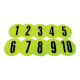 Набір плоских фішок з цифрами Meta Flat Number Marker Set of 10 зелений Уні 12,5 см 2002005004