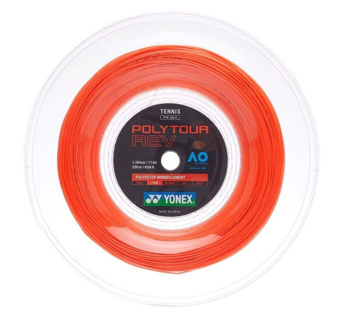 Бобіна Yonex Poly Tour Rev Bright Orange 200m 1.25mm PTRBOR-200 Бобіна Yonex Poly Tour Rev Bright Orange 200m 1.25mm PTRBOR-200