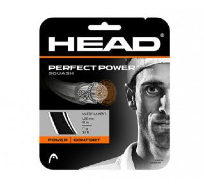Струна для сквошу Head Perfect power bk 1.25 10 m 281085 bk