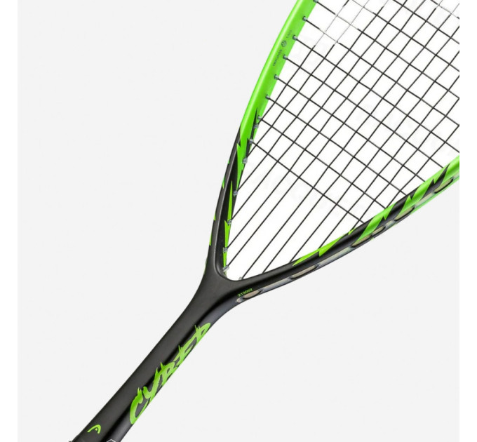 Ракетка для сквошу Head Cyber Tour 2022 Чорний Зелений (213052)