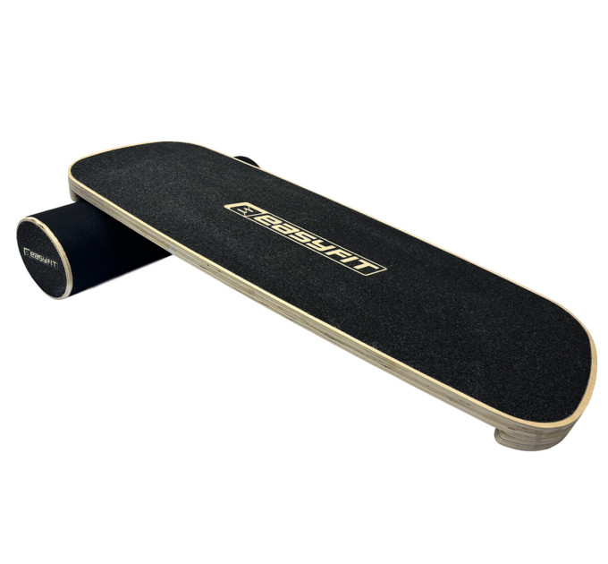 Балансувальна дошка EasyFit баланс борд з валиком чорний Балансувальна дошка EasyFit баланс борд з валиком чорний