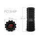 Масажний ролик EasyFit Solid Roller v.1.2s 33х13 см чорний