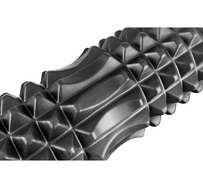 Масажний ролик EasyFit Solid Roller v.1.2s 33х13 см чорний