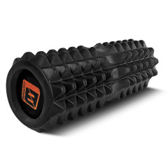 Масажний ролик EasyFit Solid Roller v.1.2s 33х13 см чорний