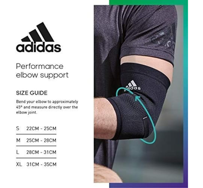 Фіксатор ліктя Adidas Performance Elbow Support чорний,червоний Уні M ADSU-13332RD M