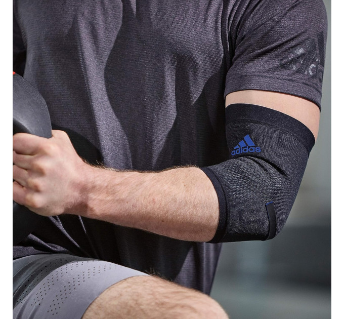 Фіксатор ліктя Adidas Performance Elbow Support чорний,синій Уні L ADSU-13333BL L