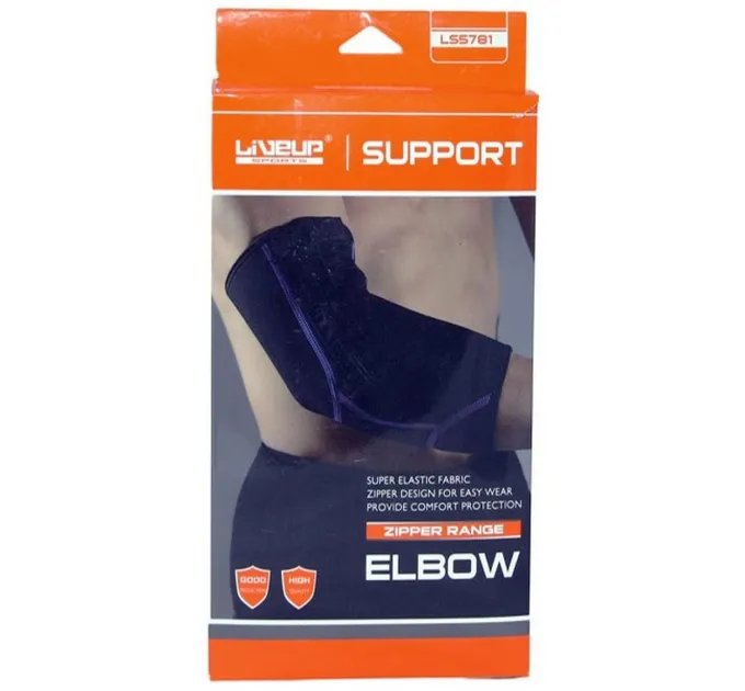 Фіксатор ліктя LiveUP ELBOW SUPPORT чорний L/XL LS5781-LXL