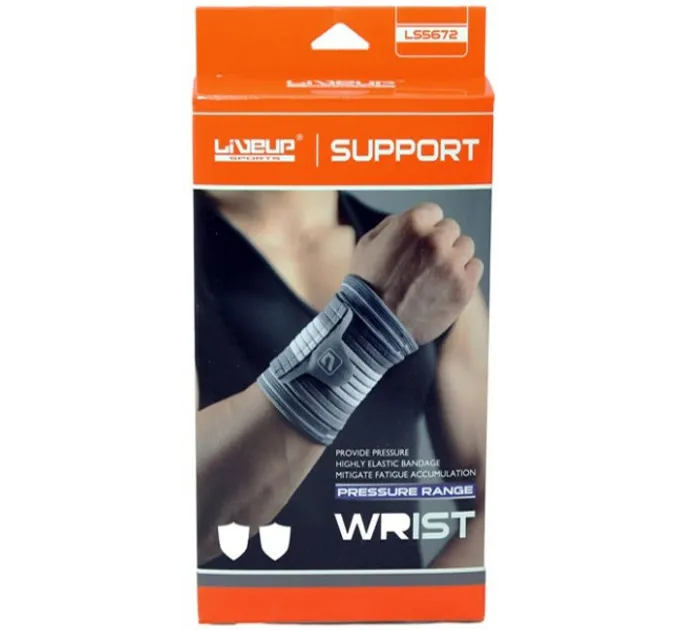 Фіксатор зап'ястя WRIST SUPPORT Сірий, Білий S/M (LS5672-SM)