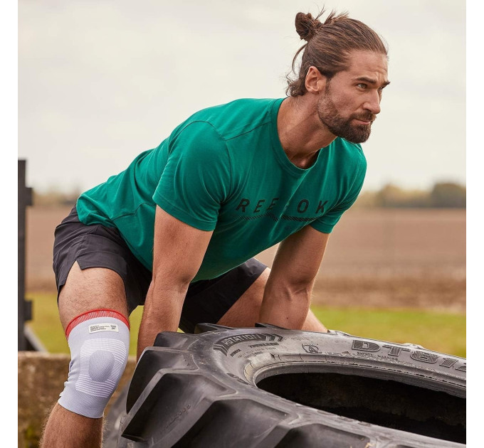 Фіксатор коліна Reebok Speedwick Knee Support білий, червоний Уні M RRSU-14323 M