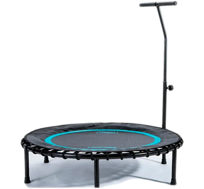 Батут з ручкою TRAMPOLINE WITH HANDLE чорний, синій 100см