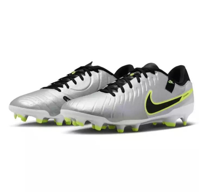 Чоловічі Бутси Nike LEGEND 10 ACADEMY FG/MG Сріблястий 40 (7dDV4337-001 40)