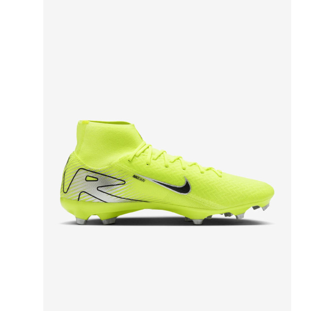 Чоловічі Бутси Nike ZM SUPERFLY 10 ACAD FG/MG Лимонний 42.5 (7dFQ1456-700 42.5)