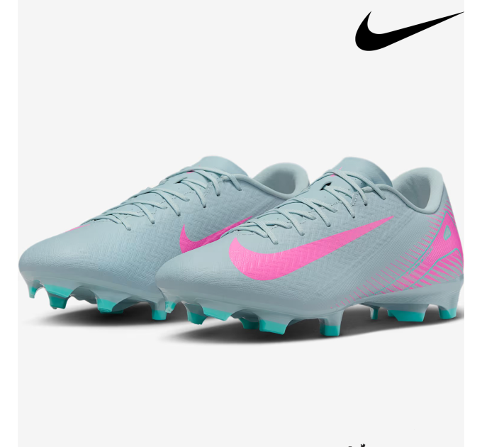 Чоловічі Бутси Nike ZOOM VAPOR 16 ACADEMY FG/MG М'ятний 44 (7dFQ8374-301 44)