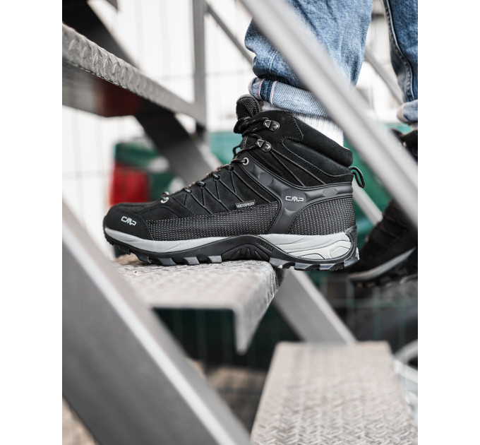 Чоловічі Черевики CMP RIGEL MID TREKKING SHOES WP Чорний 42 (7d3Q12947-73UC 42)
