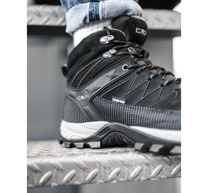 Чоловічі Черевики CMP RIGEL MID TREKKING SHOES WP Чорний 42 (7d3Q12947-73UC 42)
