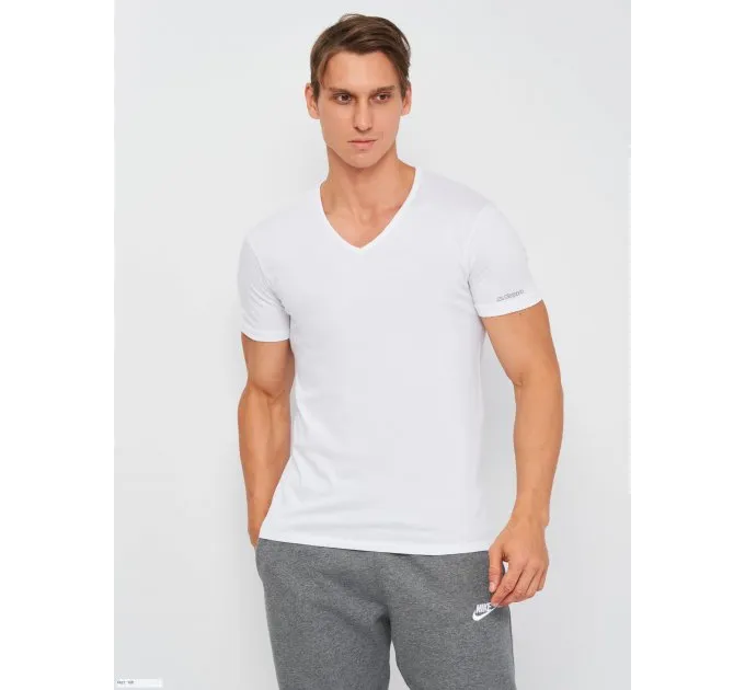 Футболка Kappa T-shirt Mezza Manica Scollo V білий Чол 2XL K1315 Bianco 2XL Футболка Kappa T-shirt Mezza Manica Scollo V білий Чол 2XL K1315 Bianco 2XL