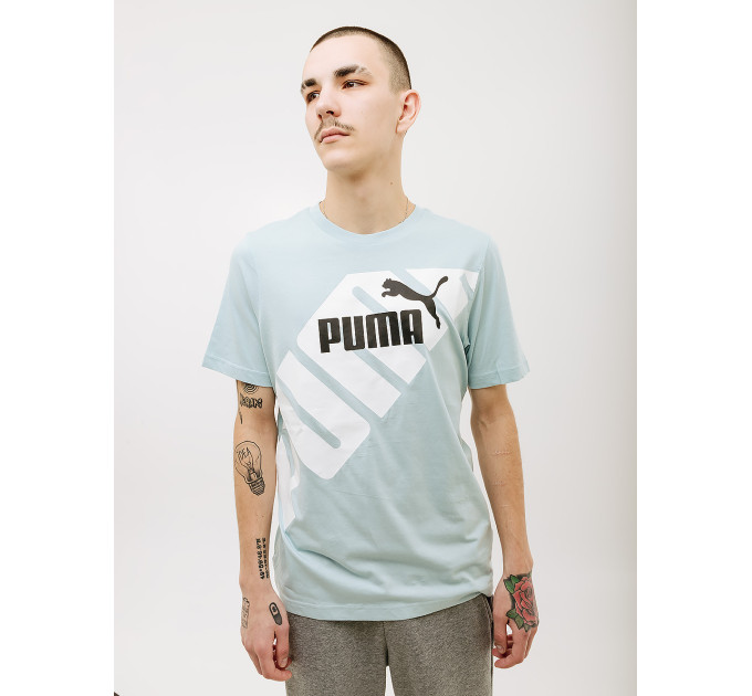 Чоловіча Футболка Puma POWER Graphic Tee Бірюзовий XL (7d67896022 XL)