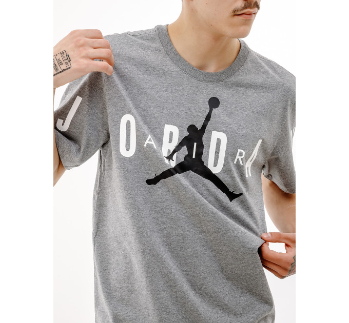 Чоловіча Футболка JORDAN M J JD AIR STRETCH SS CREW Сірий 2XL (7dDV1445-091 2XL)