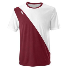 Чоловіча Футболка Wilson TEAM II CREW Білий Бордовий M (WRA794007 M)