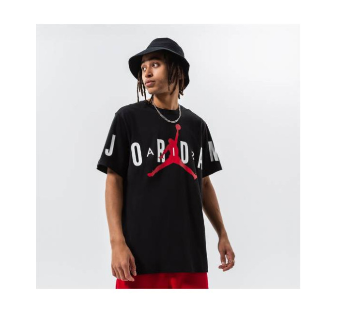Чоловіча Футболка Jordan M JD AIR STRETCH SS CREW Чорний M (7dDV1445-010 M)