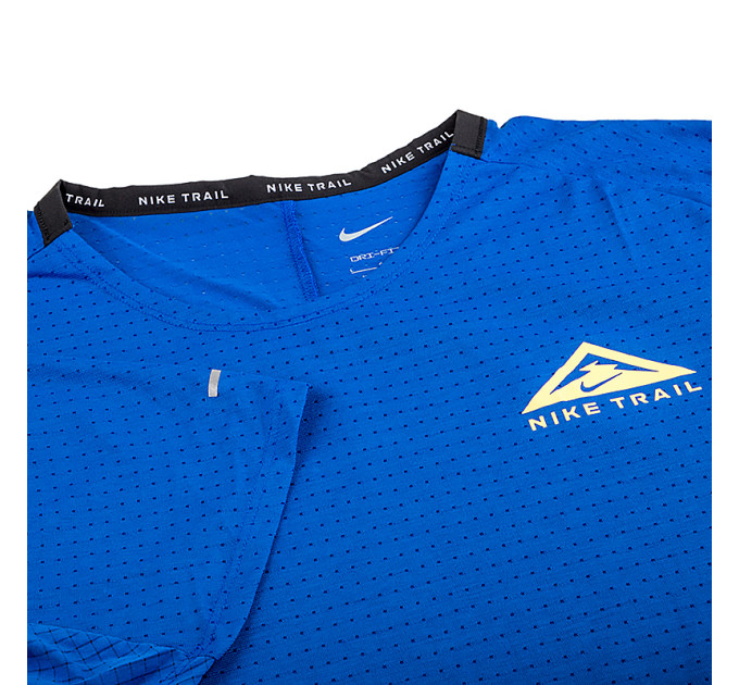 Чоловіча Футболка Nike M NK DF SOLAR CHASE SS TOP Синій L (7dDV9305-405 L)