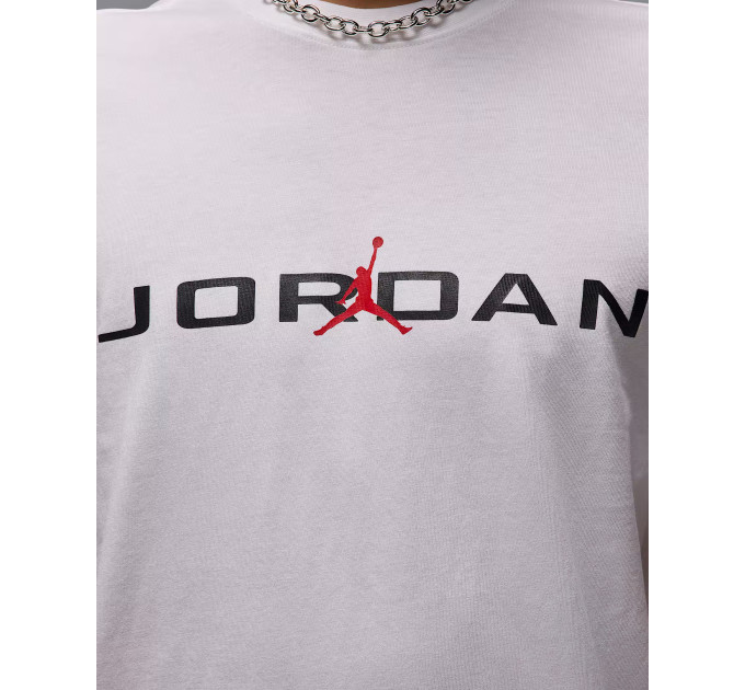 Чоловіча Футболка Jordan M JD AIR SS CREW Білий M (7dIB7353-101 M)