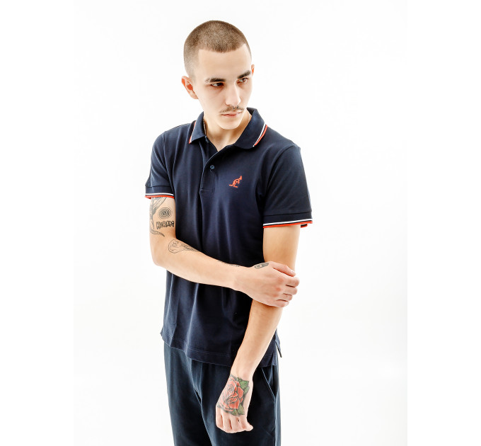 Чоловіча Футболка AUSTRALIAN 2-STRIPE PIQUE' POLO S-FIT Синій S (7dLSUPO0004-200C S)