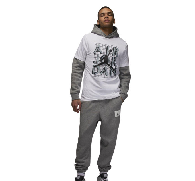 Чоловіча Футболка JORDAN M J BRAND JM STACK SS CREW Білий 2XL (7dFN5978-100 2XL)