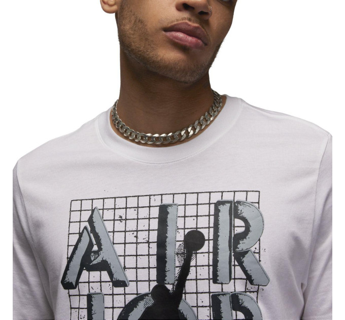 Чоловіча Футболка JORDAN M J BRAND JM STACK SS CREW Білий 2XL (7dFN5978-100 2XL)