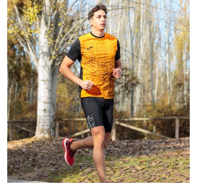 Футболка Joma ELITE VIII SHORT SLEEVE T-SHIRT чорний,помаранчевий M 101929.108 M