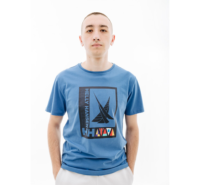 Чоловіча Футболка HELLY HANSEN SHORELINE T-SHIRT 2.0 Синій L (7d34222-636 L)