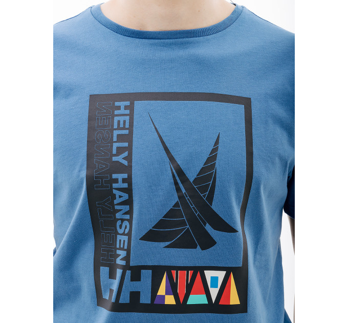 Чоловіча Футболка HELLY HANSEN SHORELINE T-SHIRT 2.0 Синій L (7d34222-636 L)