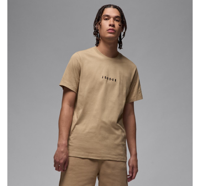 Чоловіча Футболка Jordan MEMB AIR CREW Бежевий S (7dDM3182-257 S)