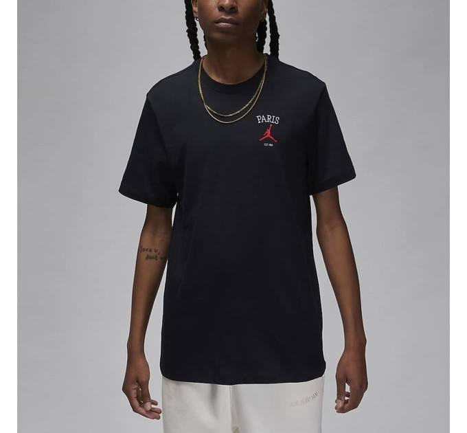 Чоловіча Футболка JORDAN MPARIS CITY LBR SS CREW Чорний S (7dHF1440-010 S)