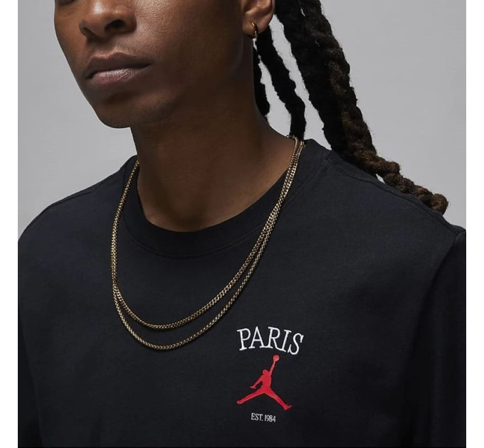 Чоловіча Футболка JORDAN MPARIS CITY LBR SS CREW Чорний S (7dHF1440-010 S)