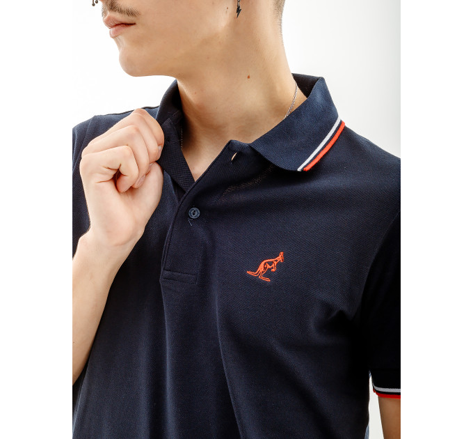 Чоловіча Футболка AUSTRALIAN 2-STRIPE PIQUE' POLO S-FIT Синій XL (7dLSUPO0004-200C XL)