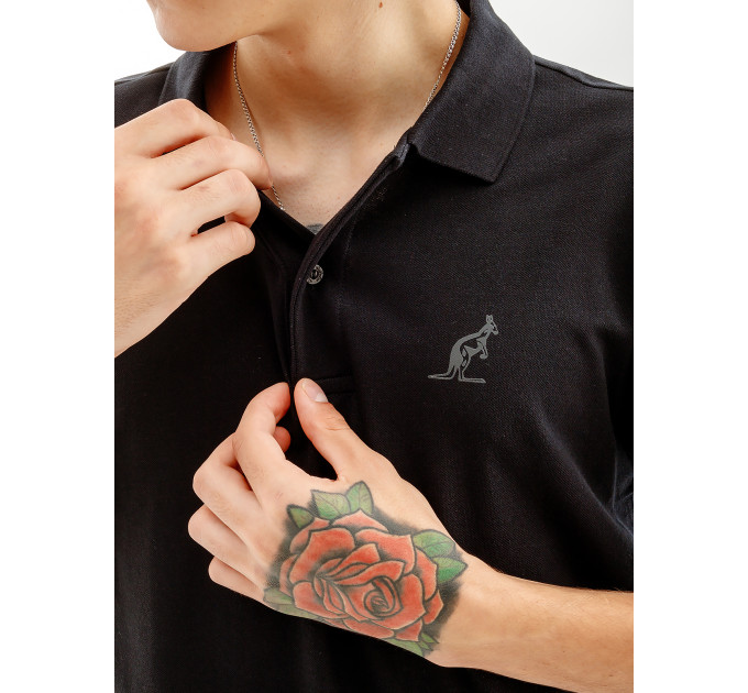 Чоловіча Футболка AUSTRALIAN LOGOS POLO PIQUE' EL R-FIT Чорний XL (7dLSUPO0063-003 XL)