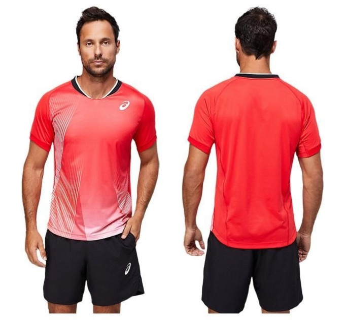 Футболка чол. Asics MEN MATCH GRAPHIC SS TOP червоний (S) 2041A170-602 S